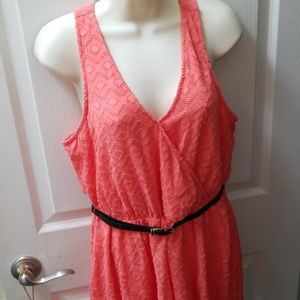 Peachy sleeveless spring and summer dress, L